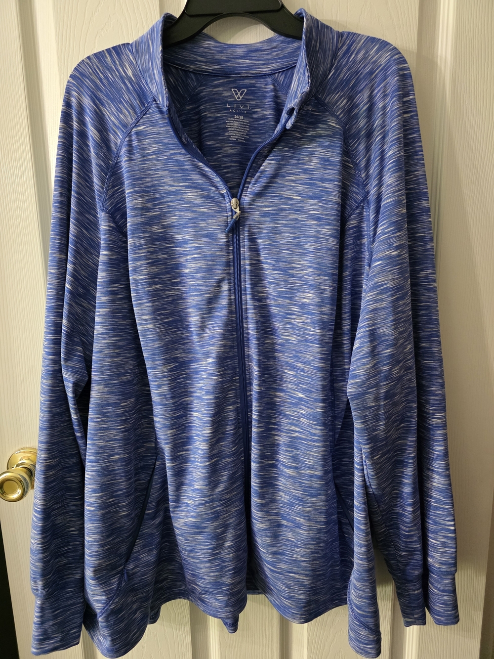 Livi Active Blue Space-Dye Full Zip Women's Lightweight Jacket